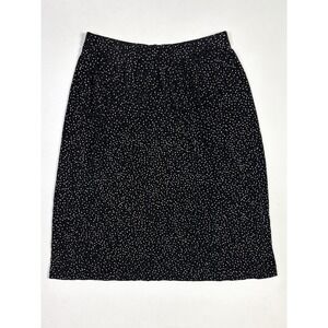 Citiknits Skirt Women's Medium Black Rhinestone Polka Dot Made in USA